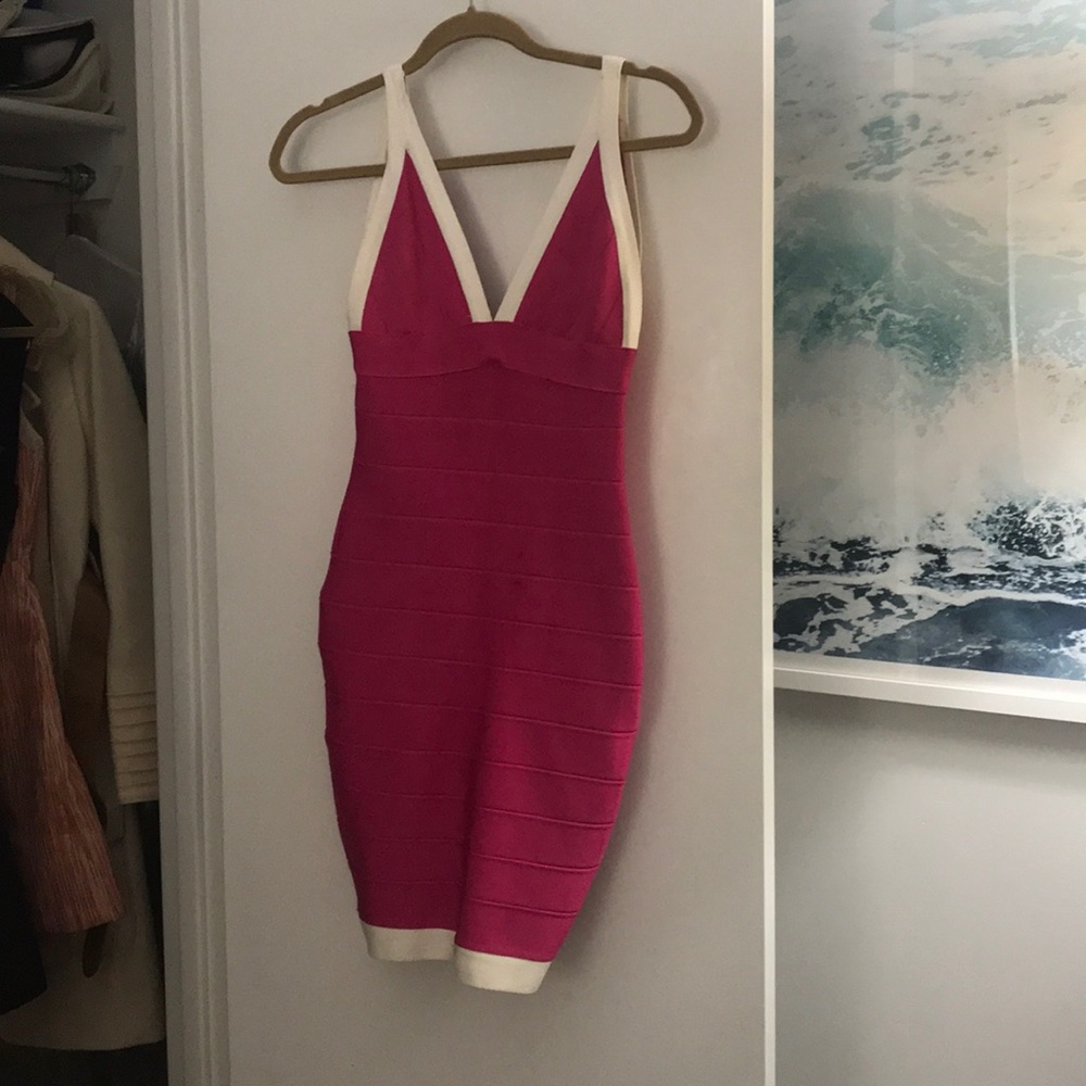 Herve Leger Pink Dress